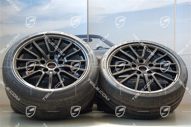 19" Sport Design Sommerräder Satz, Felgen 8J x 19 ET57 + 9,5J x 19 ET46 + Reifen 235/35 ZR19 + 265/35 ZR19, schwarz