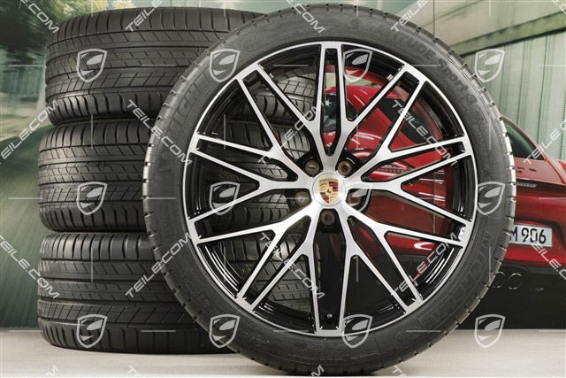 21" RS Spyder Design II Sommerräder, Felgen 9,5J x 21 ET27 + 10J x 21 ET19 + Michelin Sommerreifen 265/40 R21 + 295/35 R21, mit RDK-Sensoren