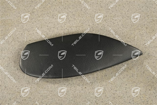 Osłona boczna tunelu środkowego, skóropodobna, czarna, L