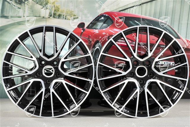21" Felgensatz Cayenne RS Spyder, 11J x 21 ET49 + 9,5J x 21 ET46, für den Cayenne Coupé, schwarz hochglanz