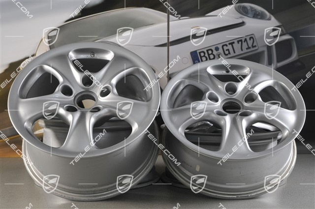 17-inch Carrera 4 wheel set, 7J x 17 ET55 + 9J x 17 ET55