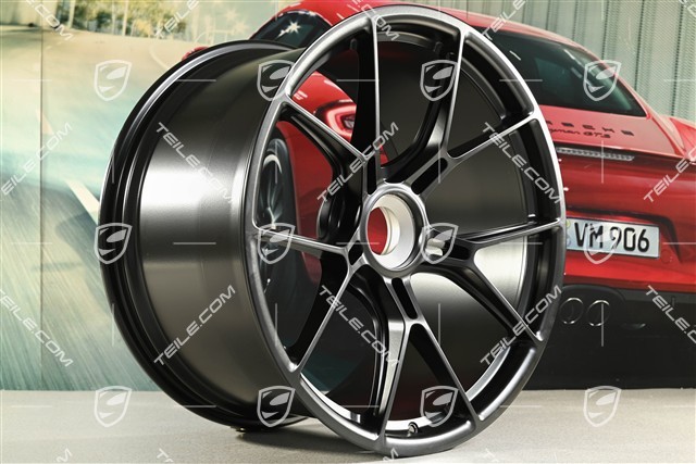 21-inch GT3 wheel rim, 12J x 21 ET45, black satin matt