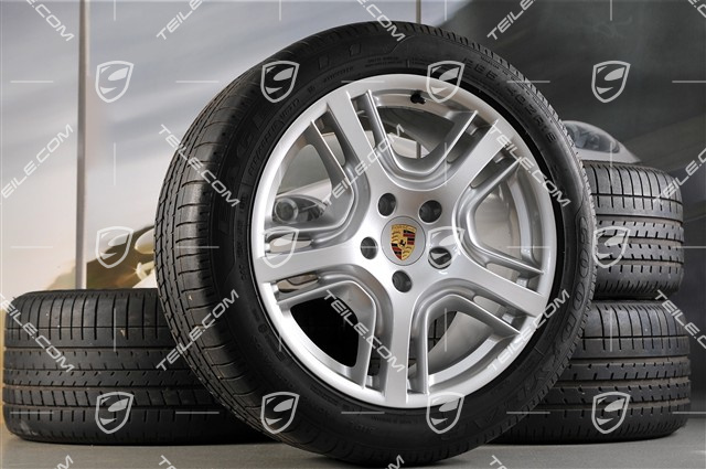 19" Panamera design summer wheels set, rims 9J x 19 ET60 + 10J x 19 ET61 + Michelin summer tyres 255/45 R19 + 285/40 R19