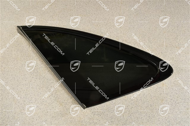 Seitenscheibe mit Zierleiste, Aluminium-Paket Schwarz, Privacy, L