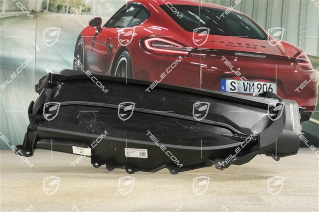 Radiator grille shutter / cooling air controls flap,ventilation grille, black matte, L