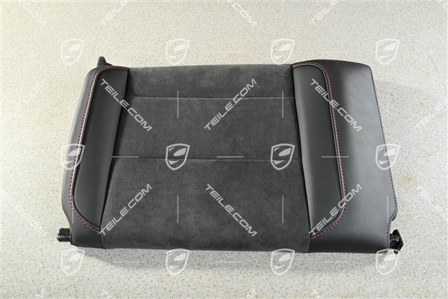Cabrio / Targa, Notsitzrückenlehne / Rücksitz / Rückenlehne, Hinten, Leder / Alcantara, Schwarz mit Karminrot Naht Faden, GTS, R