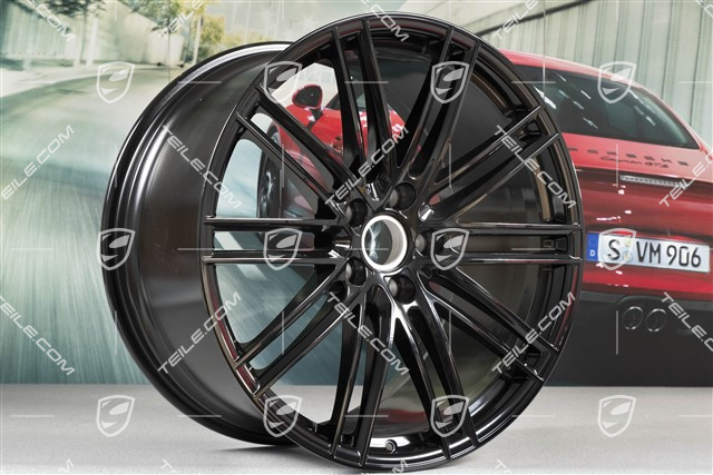22" Felgensatz Turbo IV, 10J x 22 ET48 + 11,5J x 22 ET61, schwarz hochglanz