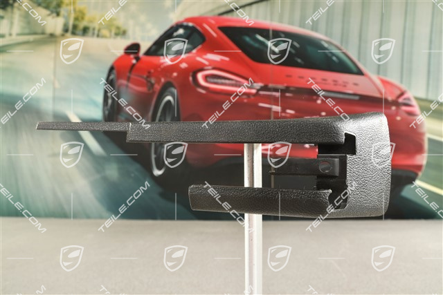 Front seat rail cover, rear, Black