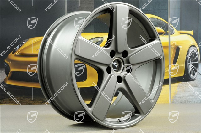 21" komplet felg Cayenne Sport Classic, 10J x 21 ET50, platynowy - matowa satyna
