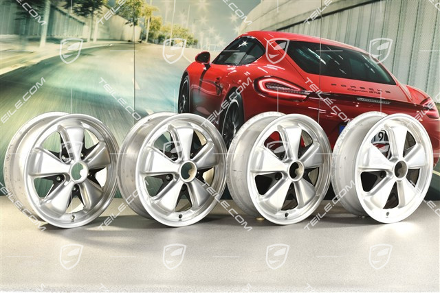 15" komplet felg (4 felgi), Fuchs, 4,5J x 15, odrestaurowany