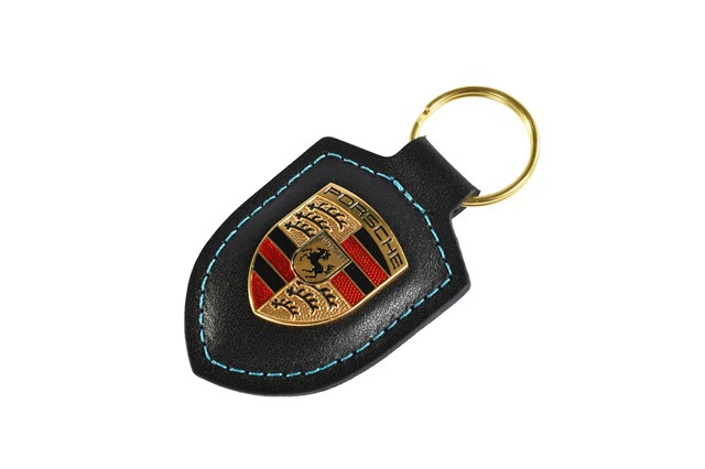 Brelok z herbem Porsche i chipem RFID / czarny