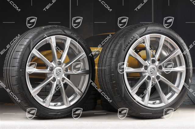 19" komplet kół letnich Boxster S, felgi 8J x 19 ET57 + 10J x 19 ET45, opony letnie Pirelli P Zero 235/40 R19 + 265/40 R19