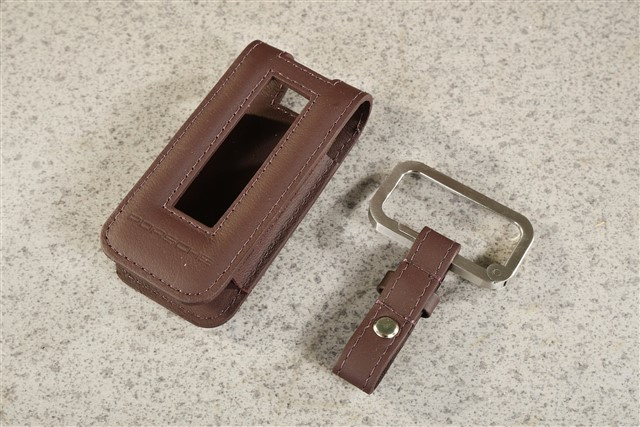 Key Case / Key pouch, leather, Marsala Red