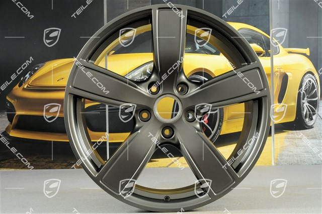 20-inch wheel rim set Carrera Sport, 11,5J x 20 ET76 + 8,5J x 20 ET49,, Platinum satin-mat