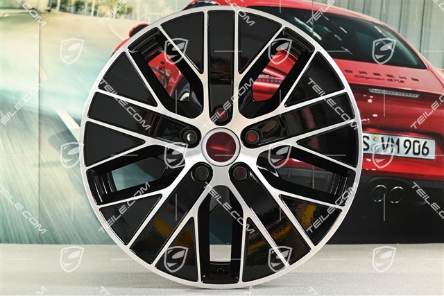 20" felga Macan S, 7,5J x 20 ET32, czarny wysoki połysk