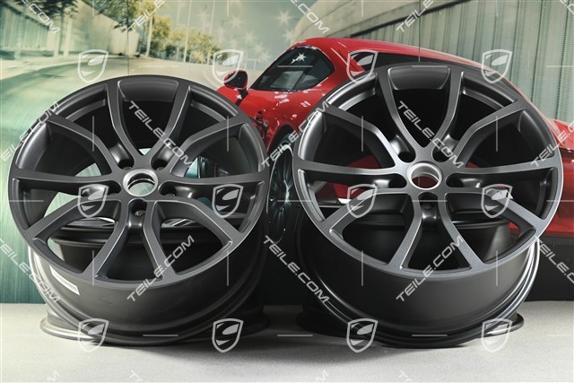 21-inch wheel rim set Exclusive Design, 9,5J x 21 ET46 + 11J x 21 ET58, Vesuvius grey