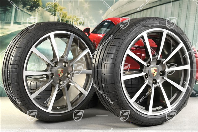 20" Sommerräder Satz, Carrera Classic, Felgen 8J x 20 ET57 + 9,5J x 20 ET45 + Pirelli PZero Sommerreifen 235/35 ZR20 + 265/35ZR20, ohne RDK-Sensoren
