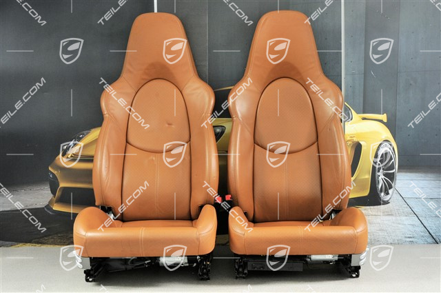 Sport seats, el. adjustable, leather, Natural Brown, set (L+R)