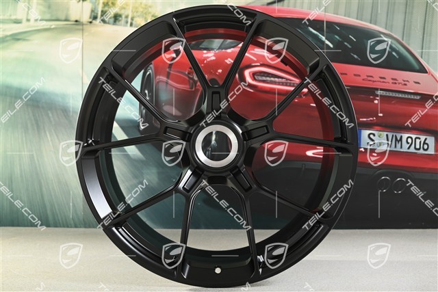20"+21" GT3 / GT3RS wheel rim set, central lock wheels 9J x 20 ET43 + 11.5J x 21 ET46, suitable for winter use, black silk matt