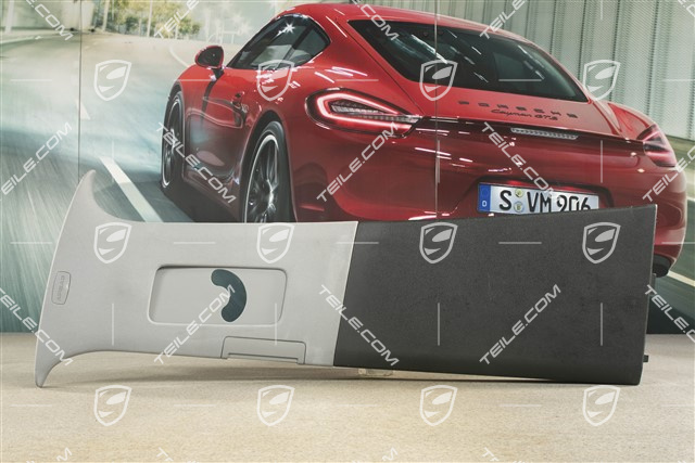 Tapicerka słupka-B, czarny, stalowoszary, L