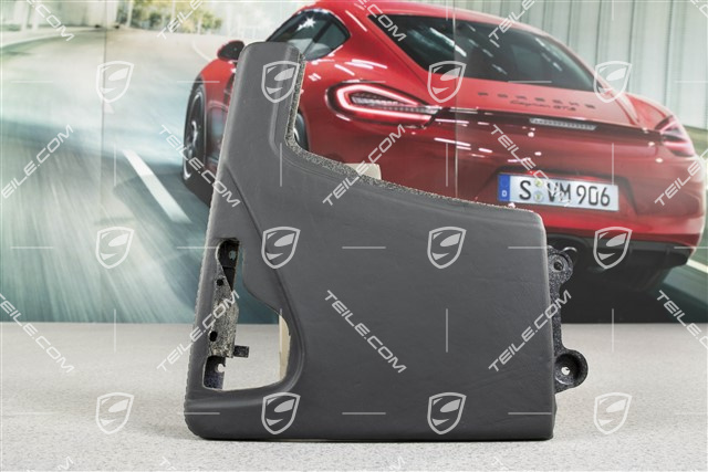 Osłona boczna tunelu środkowego, skóra, Czarna, Opcja z telefonem, R