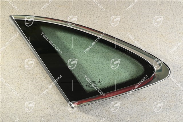 Seitenscheibe mit Zierleiste, Aluminium-Paket Chrom-look, L
