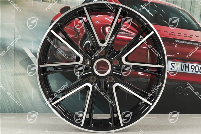 21" Felge Panamera Exclusive, 9,5J x 21 ET71, Tiefschwarz Metallik