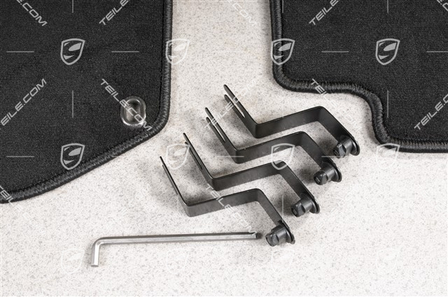 Zestaw dywaników, czarny, Coupe