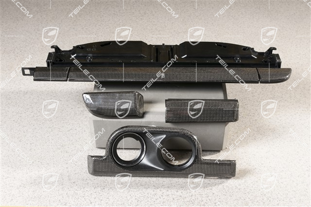 Schalttafelverkleidung Zierleiste Satz, Carbon, Hochglanz