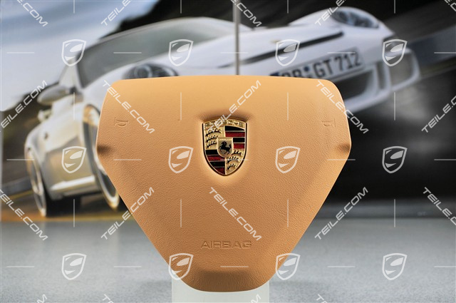 Airbag, 3-ramienny, skóra, piaskowy beż