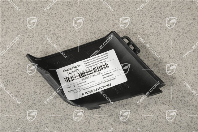 Air inlet / duct / guide cover, lateral, Black matte, GTS / Sport Design Package, L