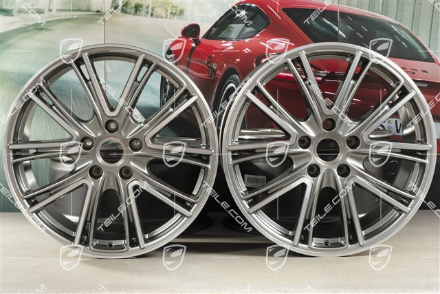 20-inch wheel rim Exclusive Design, 10,5J x 20 ET71 + 9,5J x 20 ET71, for winter use, platinum silver