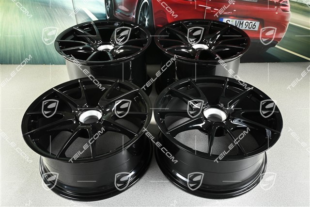 19" GT3RS II 4.0 / GT2RS Felgensatz, schwarz, vorne 9J x 19 ET47 + hinten 12J x 19 ET48
