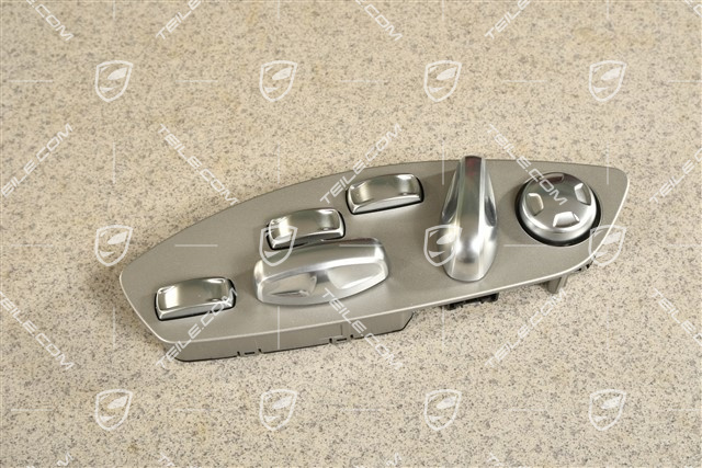 Front seat switch, seat adjuster / memory, 18-way electrically adjustment, Galvano silver, L