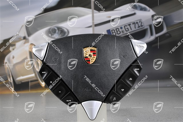 Airbag unit, leather, multifunktion, radio, black.