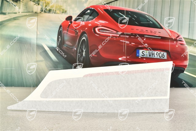 Dekorfolie / Dekorstreifen, RS 4.0, Seitlich, Stosstange Hinten, Indischrot / GT Silber metallic, R