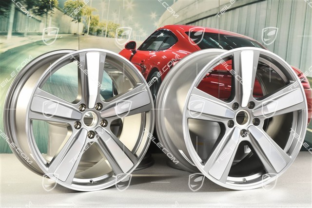 22" Felgensatz Cayenne Exclusive Design Sport, 10J x 22 ET48 +11,5J x 22 ET61, Platinsilber
