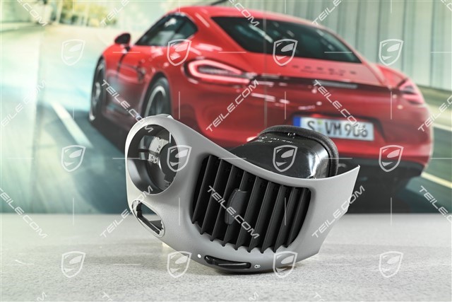Dashboard side vent / defroster trim / cover, Graphite grey, R