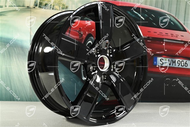 20-inch wheel rim set Carrera Sport, 8,5J x 20 ET57 + 10,5J x 20 ET51, black high gloss