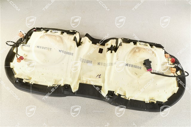 Rear seat, perforated leather, black