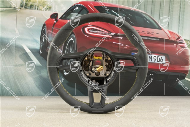 Sports Steering wheel GT, Alcantara, black/speed yellow