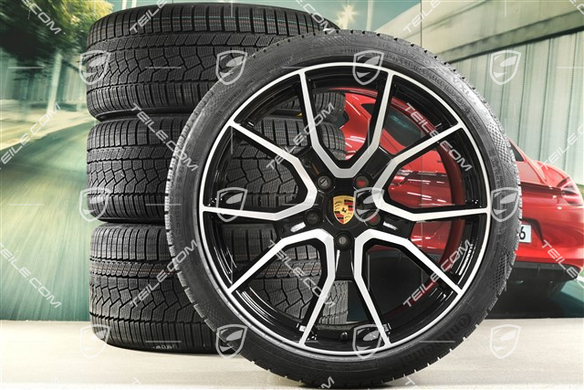 21" RS Spyder Design winter wheel set, rims 9,5J x 21 ET60 + 11,5J x 21 ET66 + NEW Continental WinterContact TS 860 S winter  tyres 265/35 R21 + 305/30 R21, black high gloss