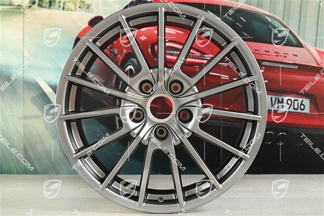 20" Felge Panamera Sport, 9,5J x 20 ET65, Platinum Seidenmatt