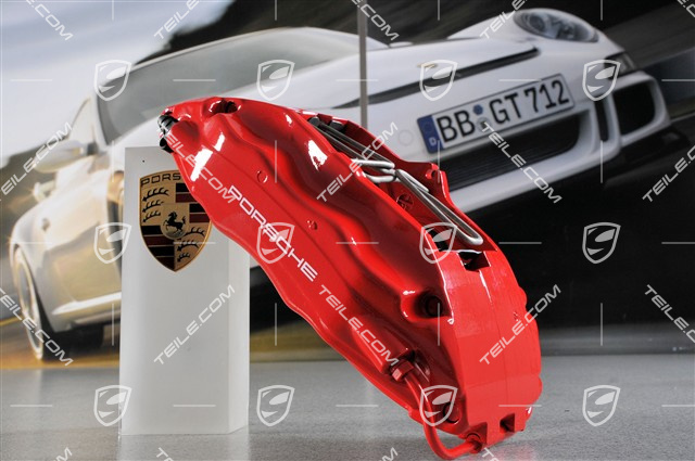 Zacisk hamulcowy, bez klocków, czerwony, Turbo / 4S / S2 / RS, R