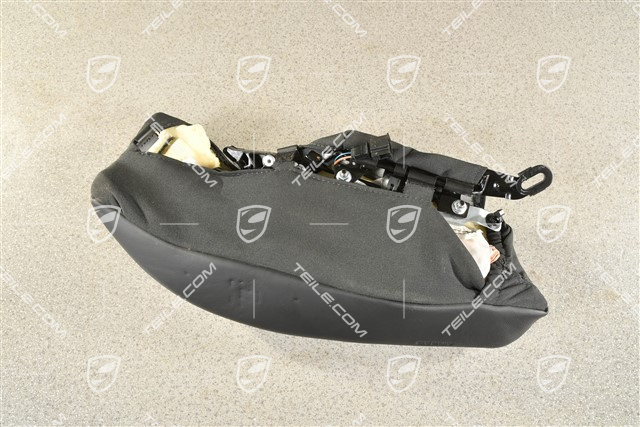 Seitenverkleidung der hinteren Rückenlehne, mit airbag, Leder, schwarz, R