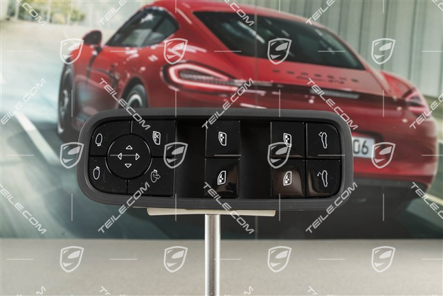 Power windows switch, Drivers side, Black matte