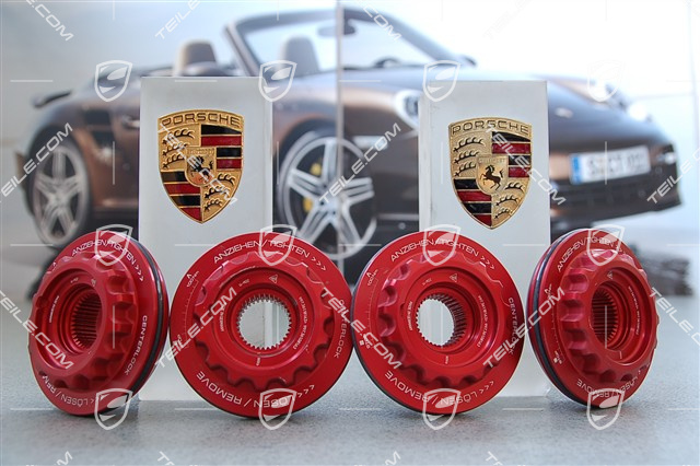 19" Komplet felg GT3 II RS 4.0 / GT2 RS, srebrne, przód  9J x 19 ET47+ tył 12J x 19 ET48 + czerwone centralne śruby