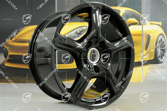 18" Panamera Felgensatz, 8J x 18 ET59 + 9J x 18 ET53, schwarz hochglanz