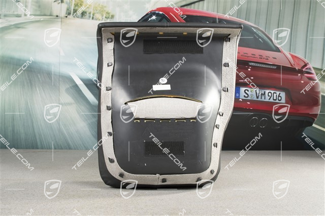 Notsitzkissen, Cabrio, Leder, Schwarz, L