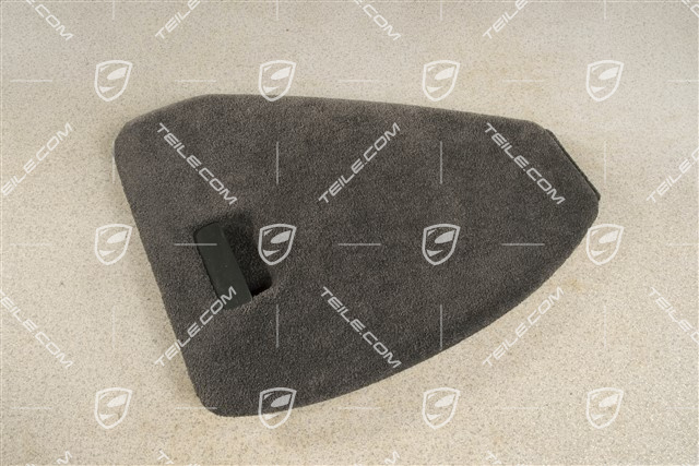 Deckel, Seitenwandverkleidung, Teppich / Perlvelours, Schwarz, L